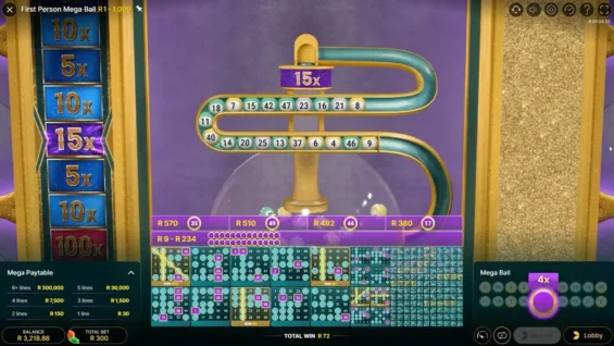 First Person Mega Ball Live