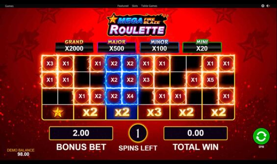 Mega Fire Blaze Roulette Spiel